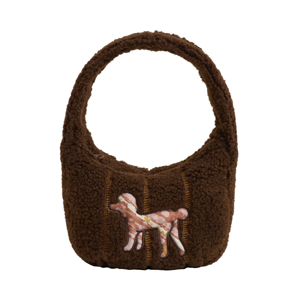 Pan Pan Half Moon Shearling Bag