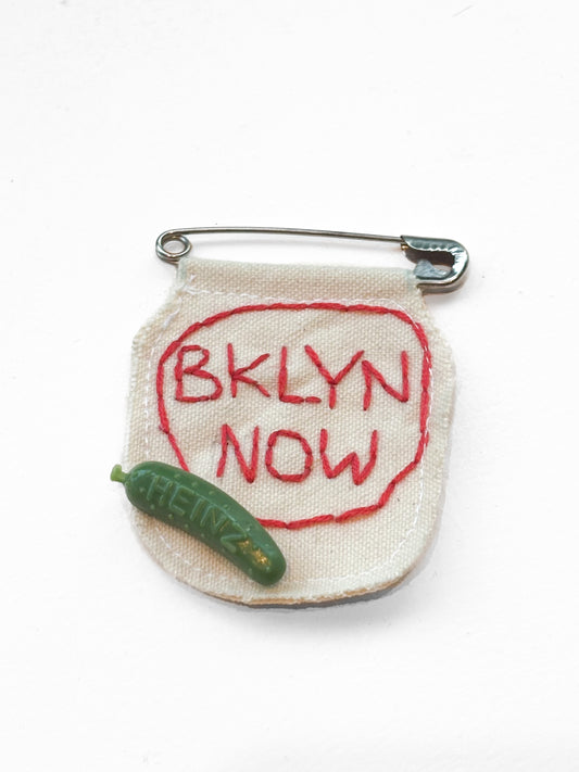Brooklyn made upcycled badge