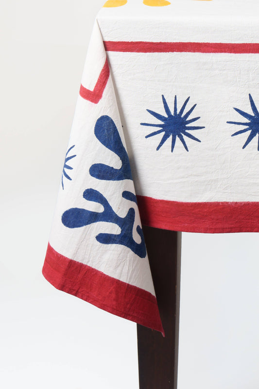 Inner Child | Celestial Matisse Blockprint Tablecloth