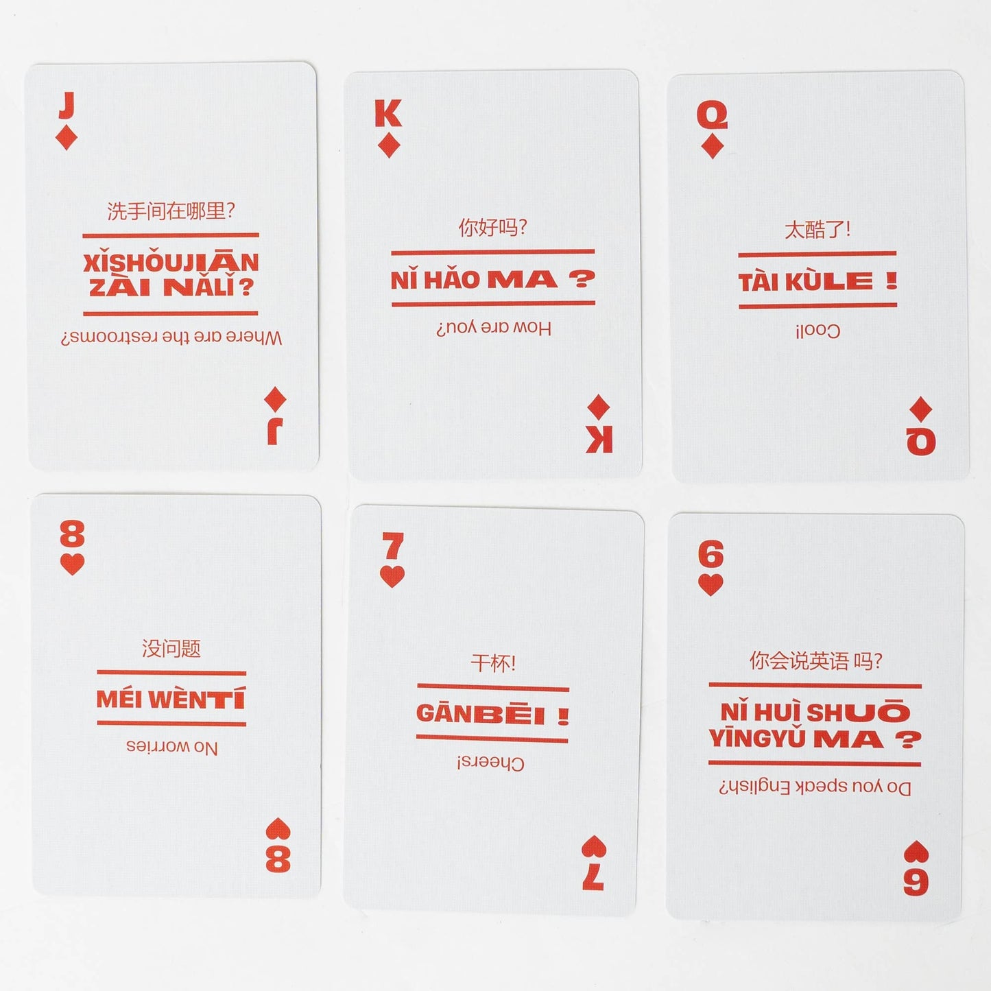 Mandarin travel playing cards