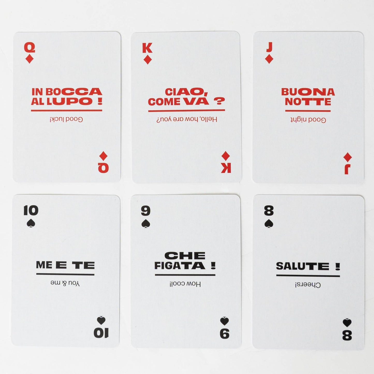Italian travel playing cards