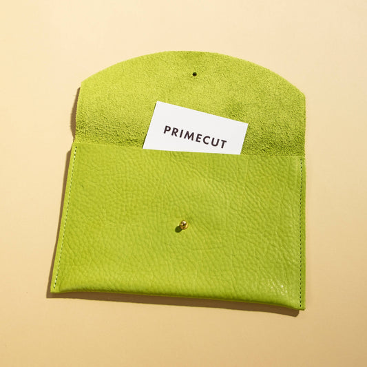 Envelope Pouch - Lime Leather