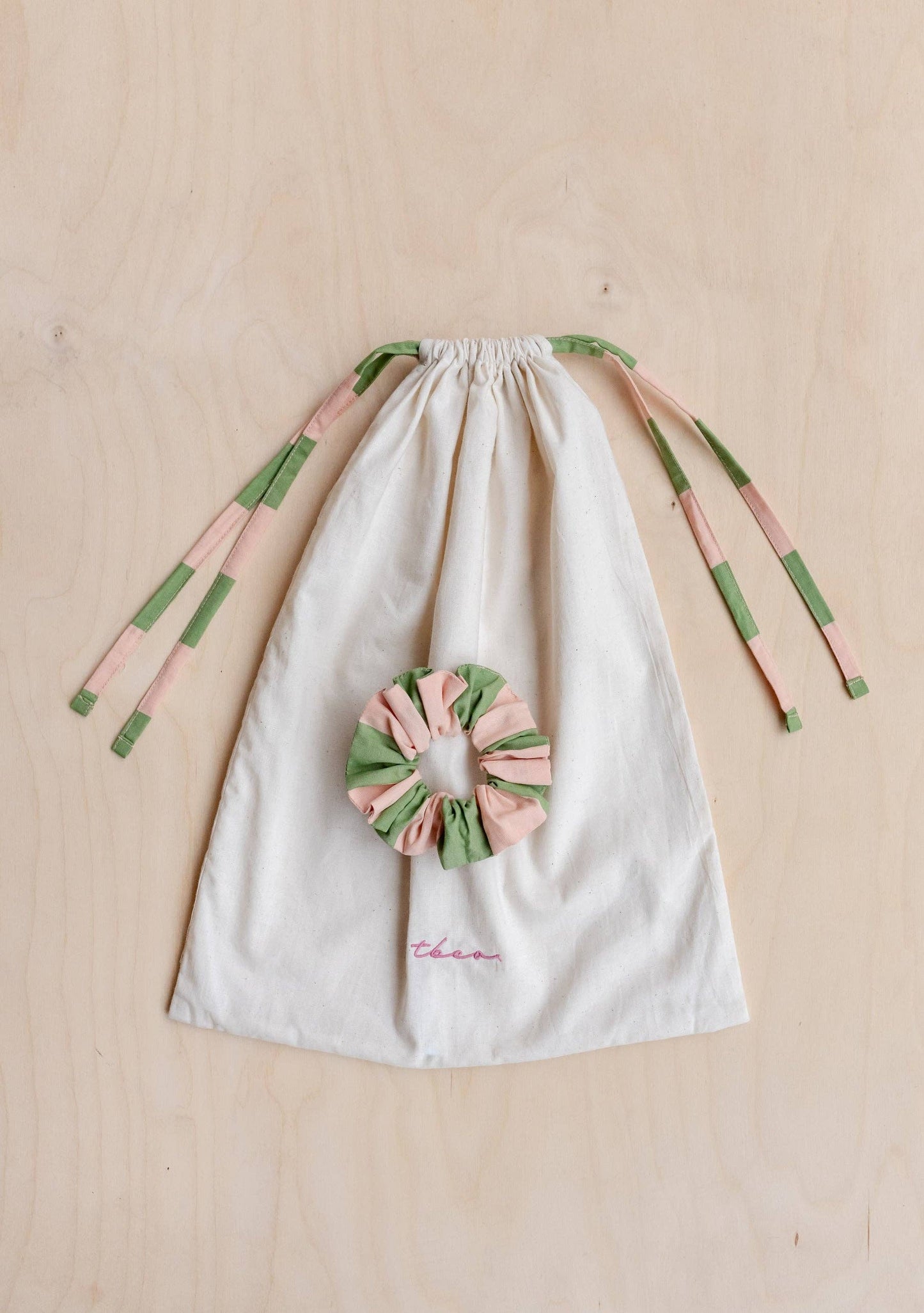 Cotton Lounge Set in Green Stripe