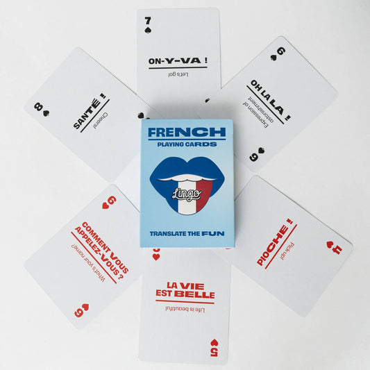 French travel playing cards