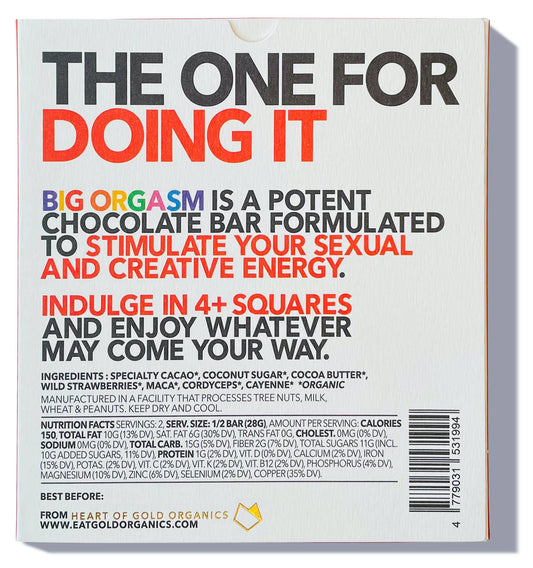 Big Orgasm chocolate bar