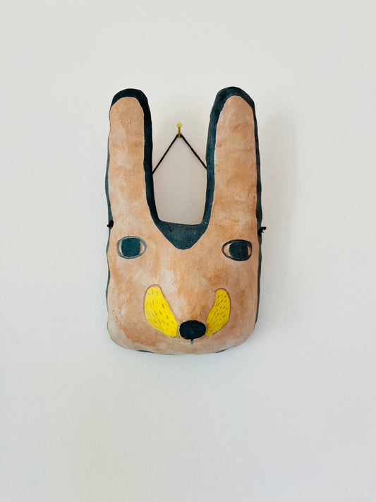 Yamila Diaz | Raw Clay Mask Wall Hanging