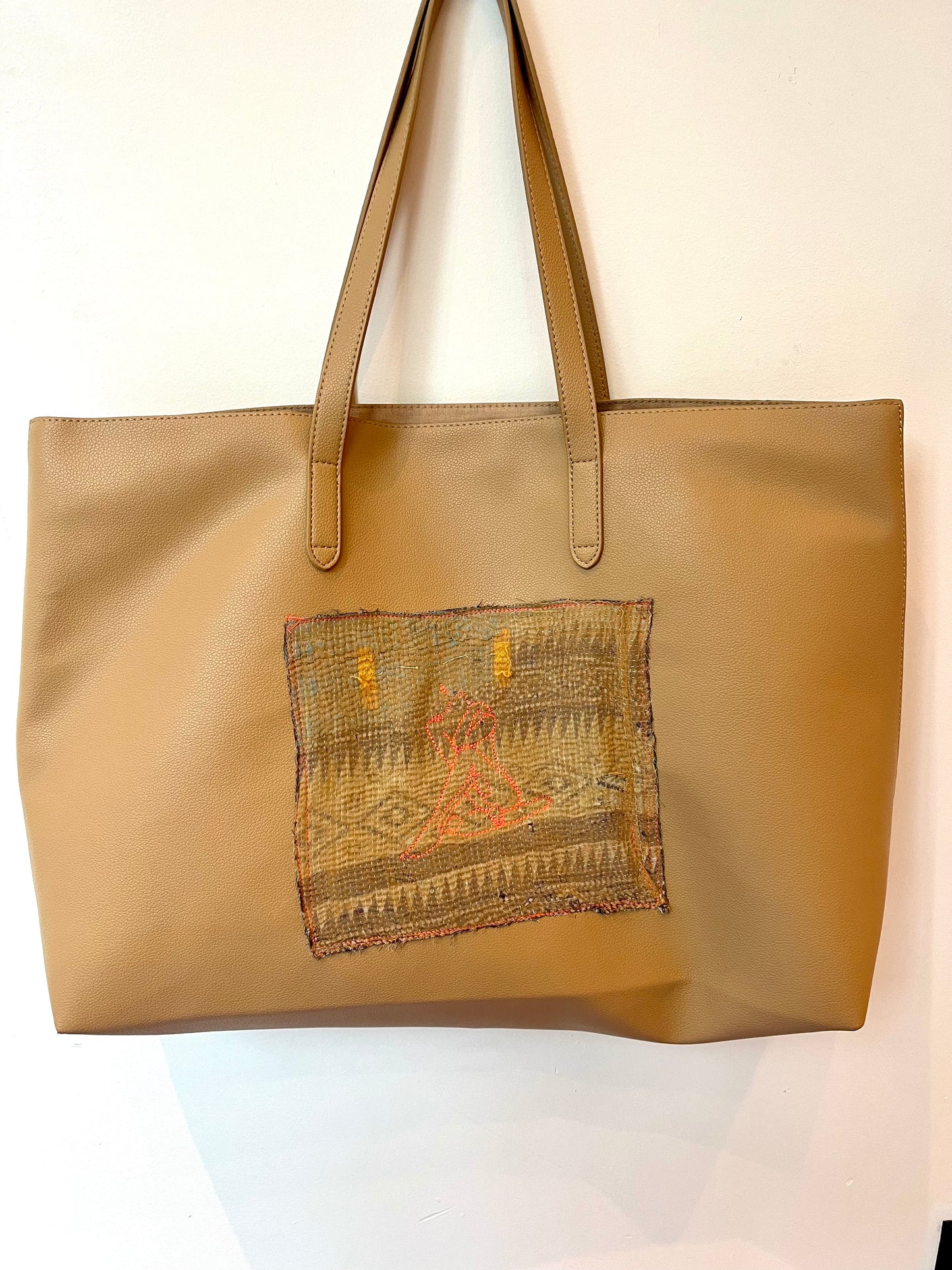 Leather Embroidered Tote: Zeeland X TMWY