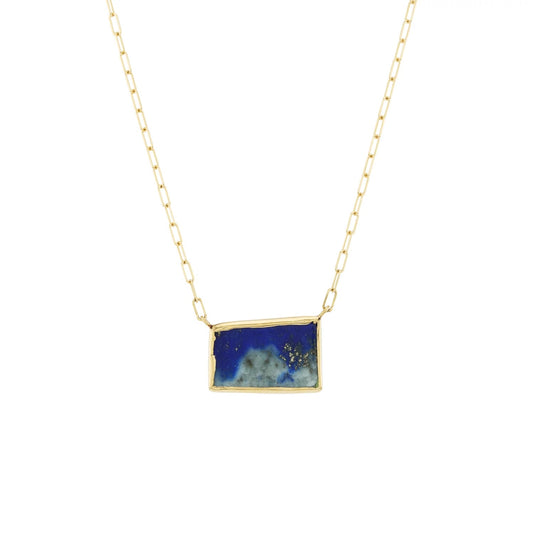Lapis Painting Necklace