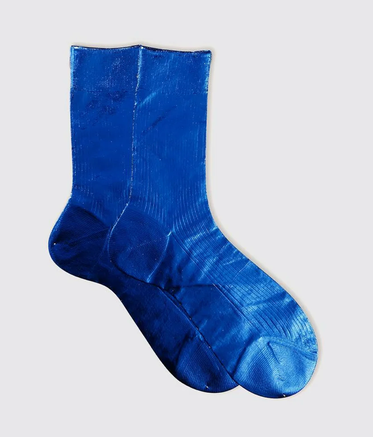 Italian Metallic Laminated Socks