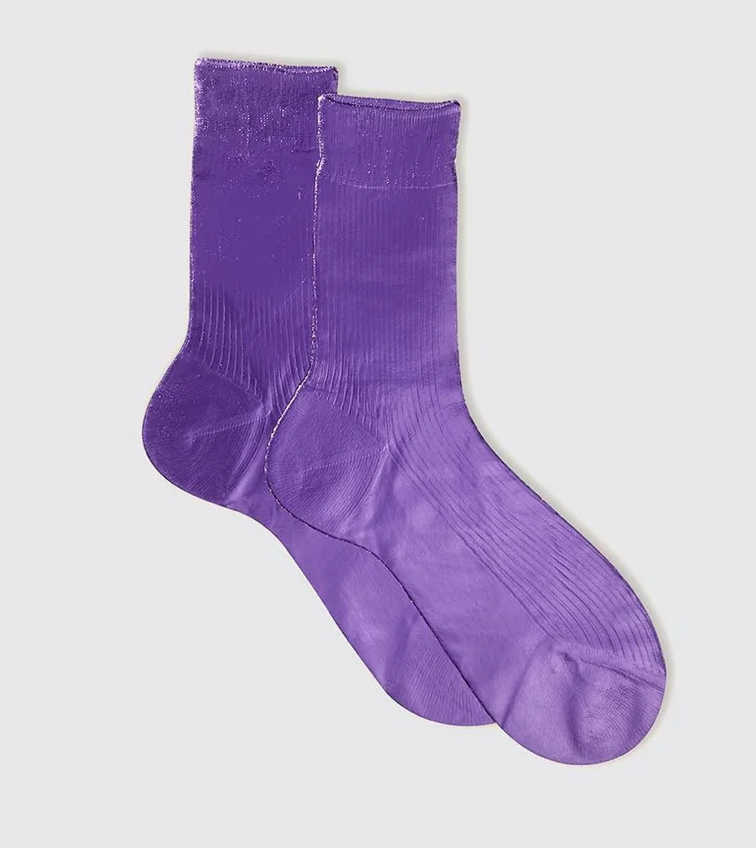 Italian Metallic Laminated Socks