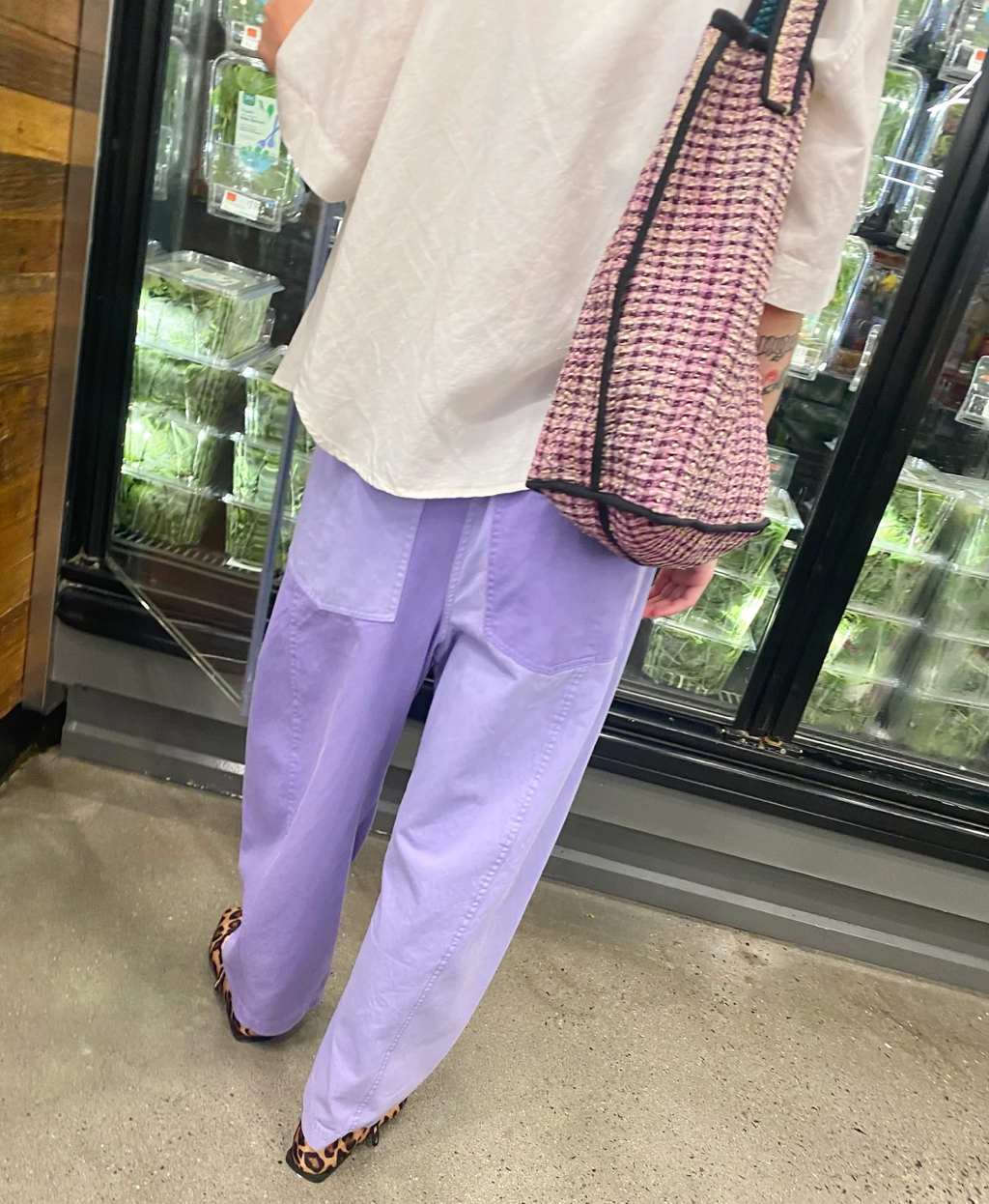 Colorblock Cotton Pants