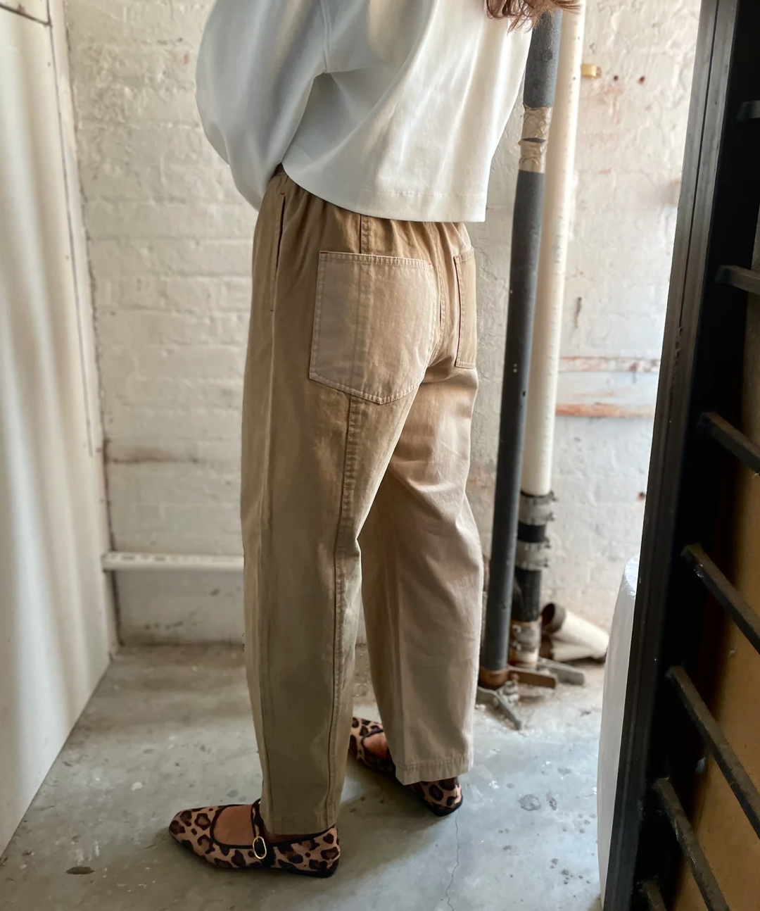 Colorblock Cotton Pants