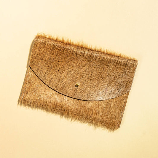Envelope Pouch - Caramel Hair on Hide