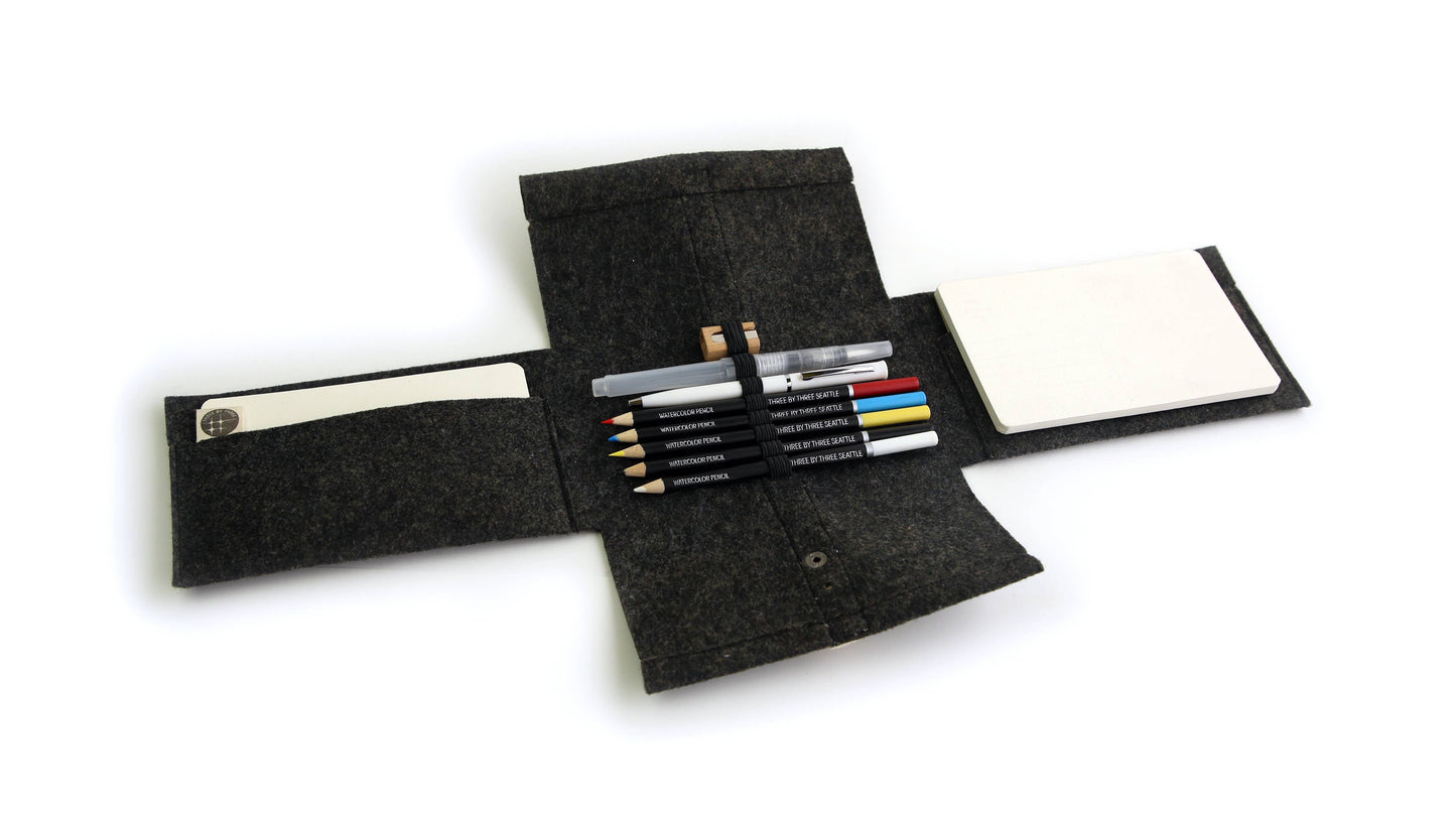 Travel postcard watercolor pencil set