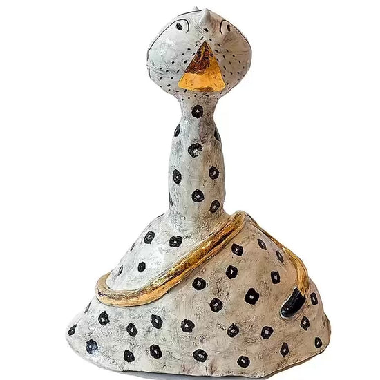 Golden Tail sculpture with 22K gold luster