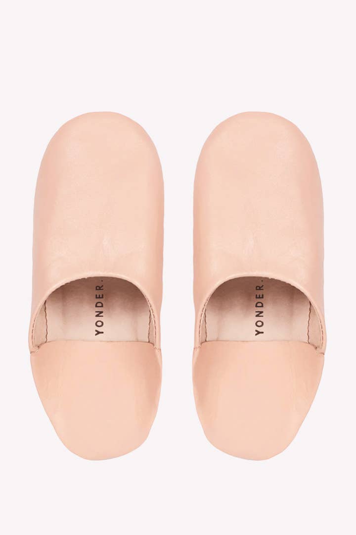 Leather babouche slippers