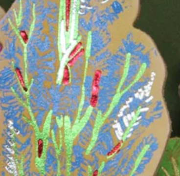 Hand Painted 'Tree Hugger' Leather Bookmark