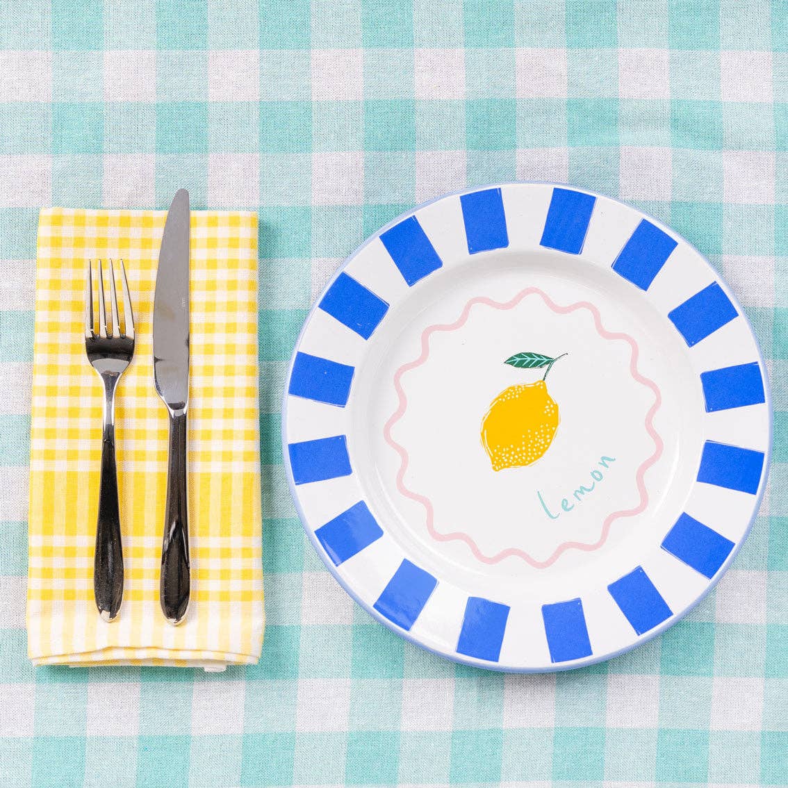 Bon Appetit Lemon Enamel Plate
