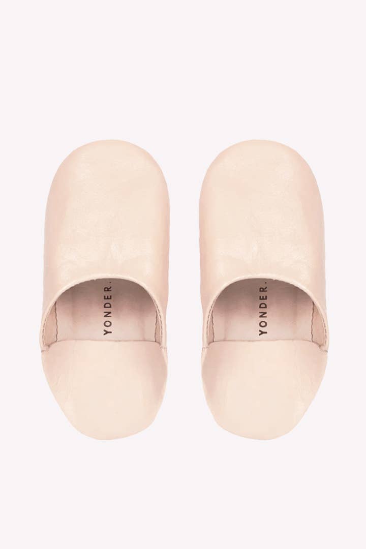 Leather babouche slippers