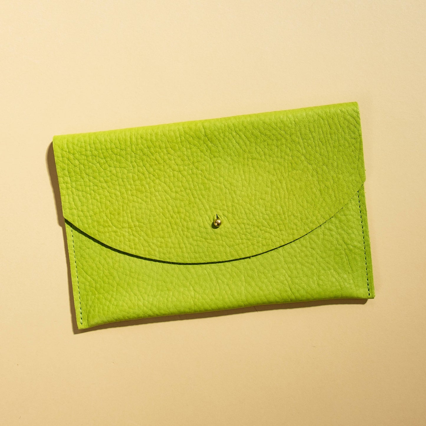 Envelope Pouch - Lime Leather