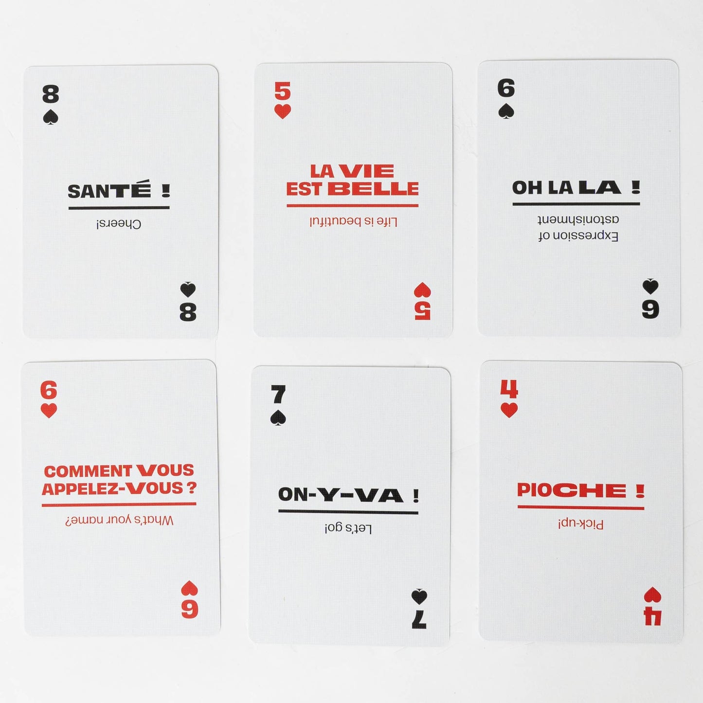 French travel playing cards