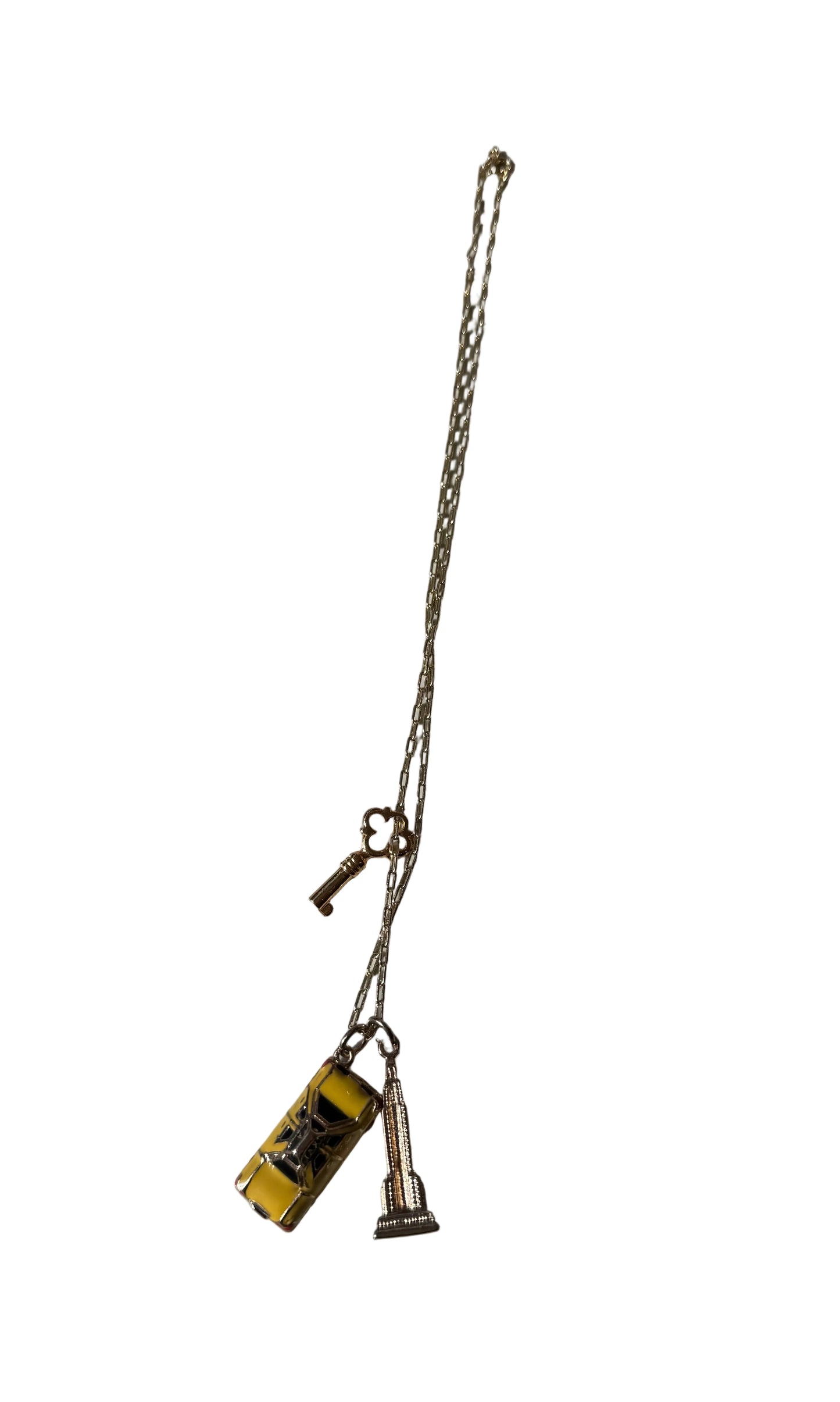 Charm necklace with taxi nyc