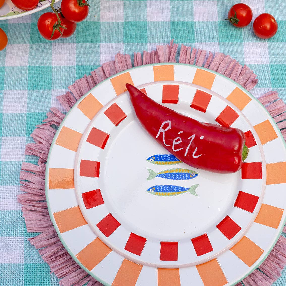 Bon Appetit Fish Enamel Plate