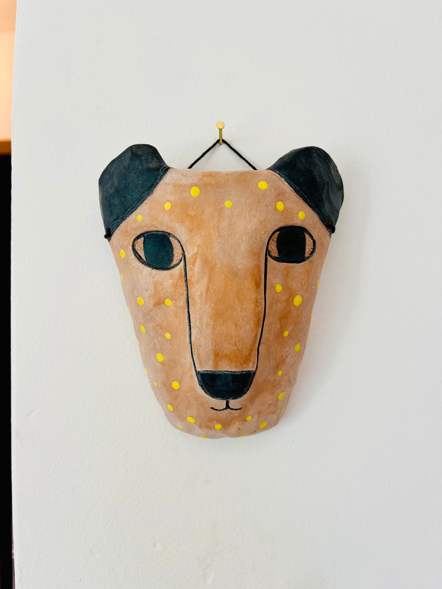 Raw Clay Mask Wall Hanging by Yamila Diaz