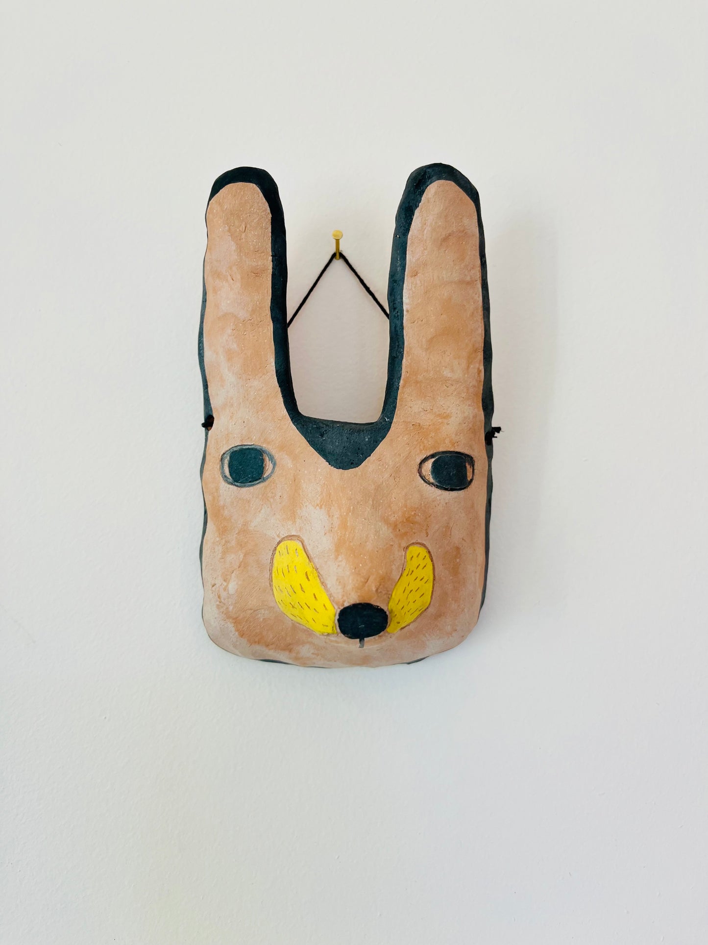 Raw Clay Mask Wall Hanging by Yamila Diaz