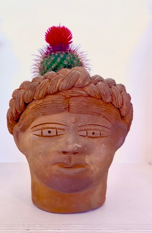 red clay pottery head