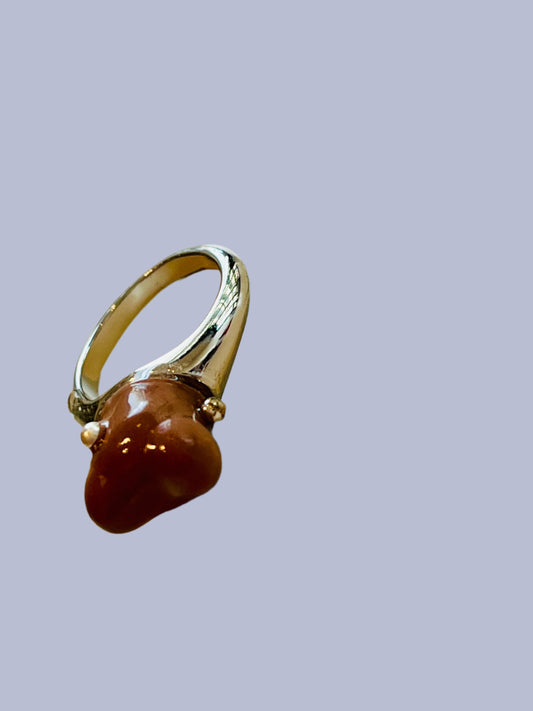 Hannayoo Clay and Gemstone pinky ring