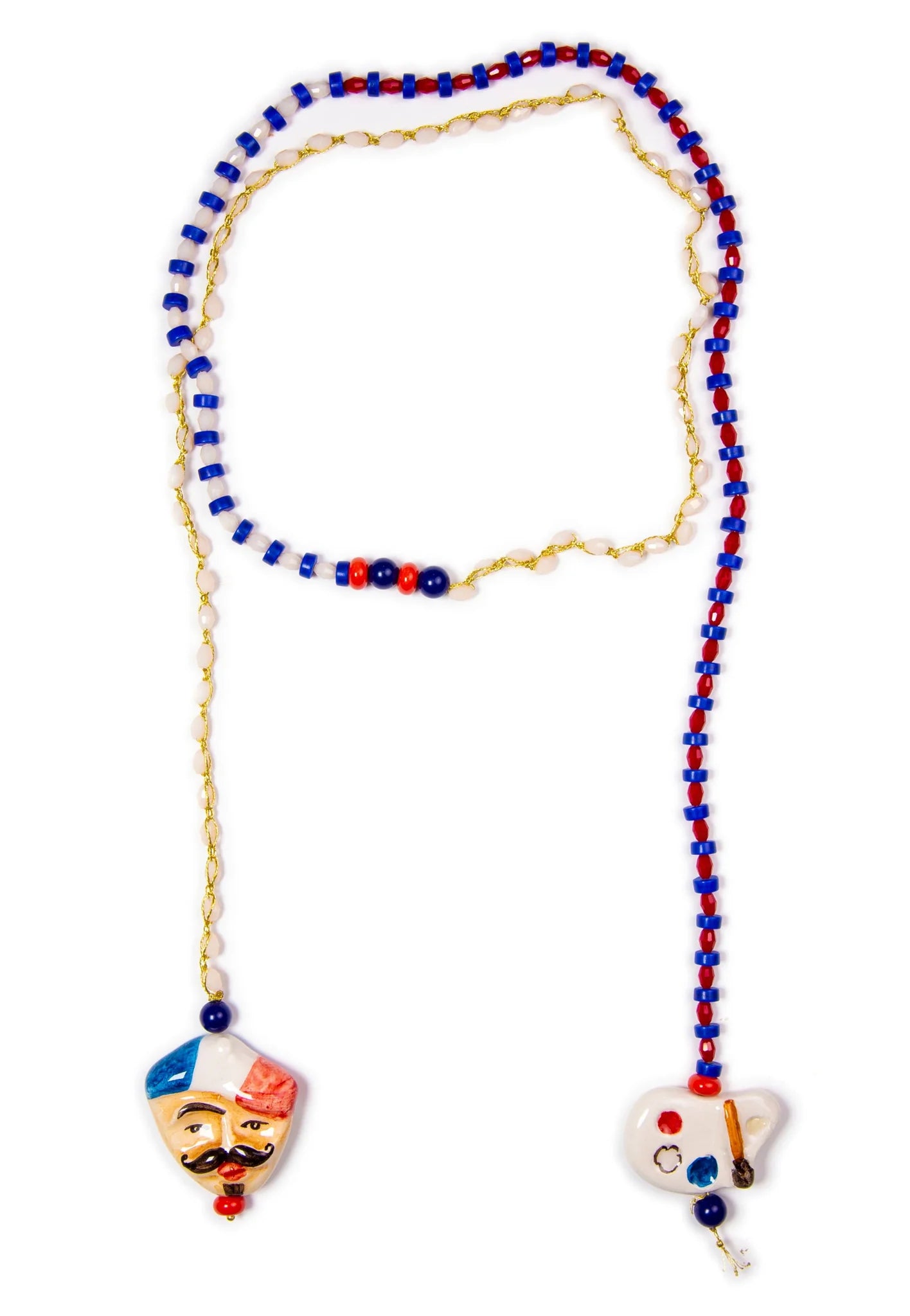 Ceramic "Painter" Long Necklace