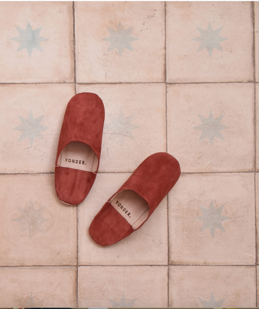 Leather babouche slippers