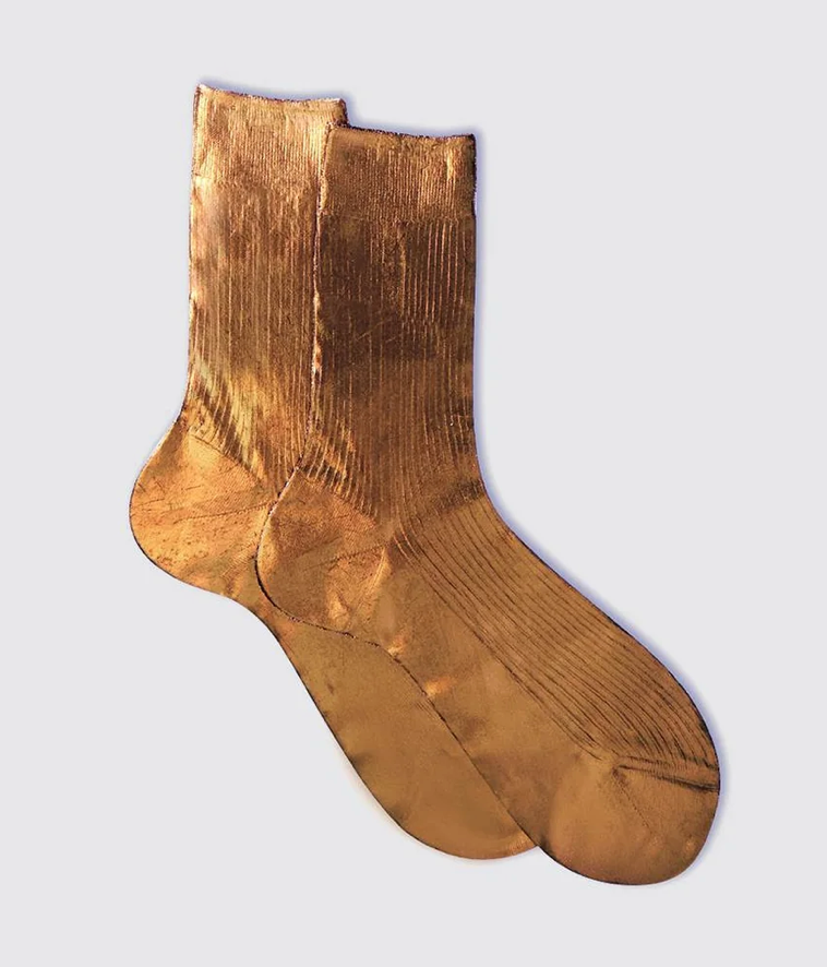 Italian Metallic Laminated Socks