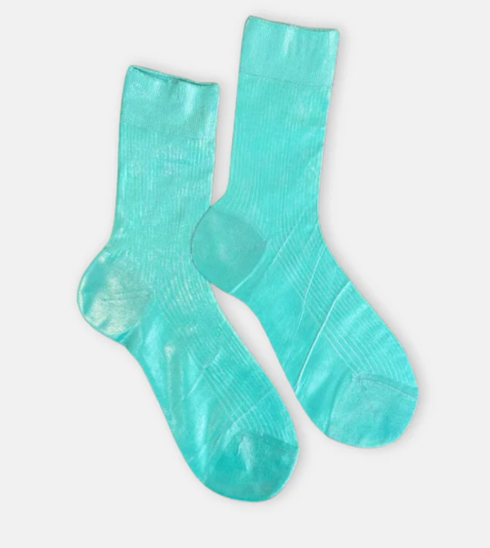 Italian Metallic Laminated Socks