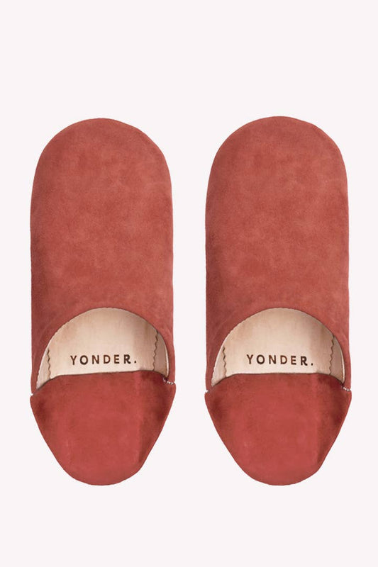 Suede Babouche Slippers Cinnamon
