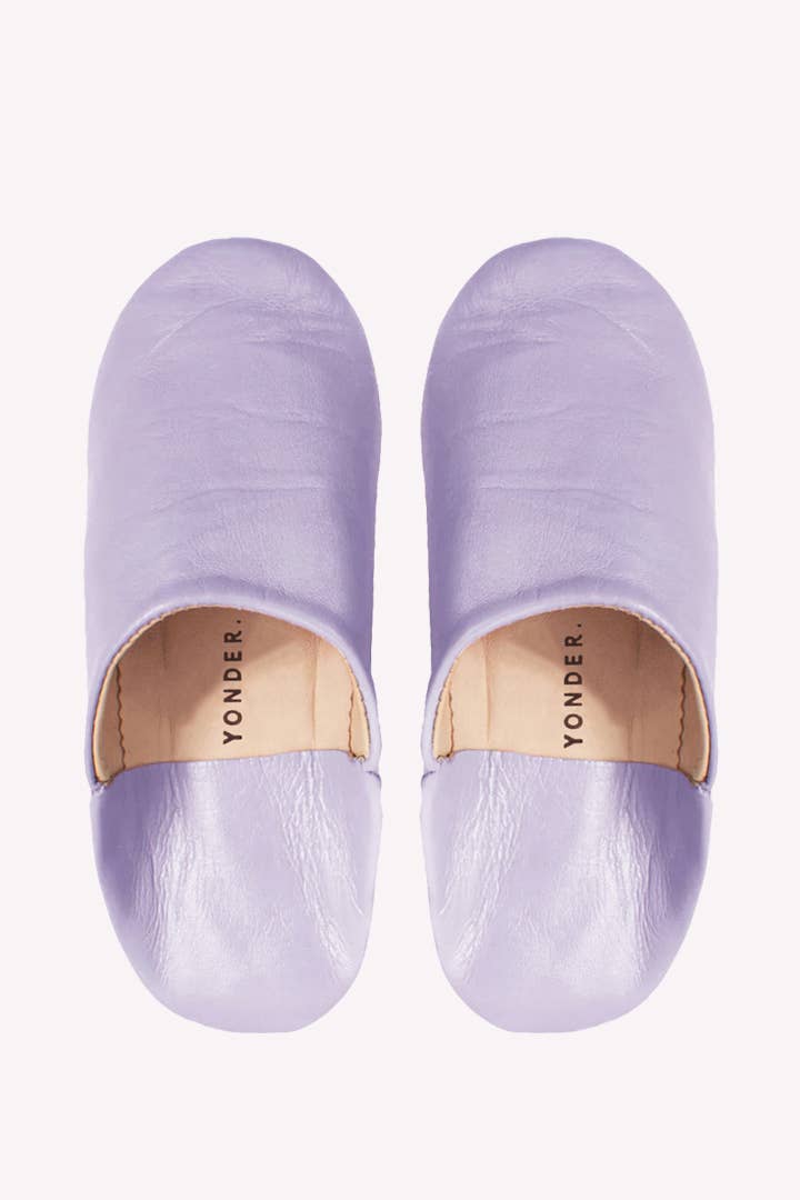 Leather babouche slippers