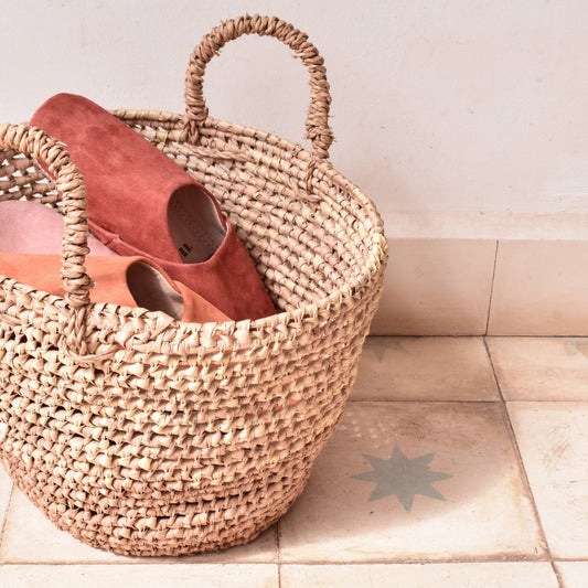 Leather babouche slippers