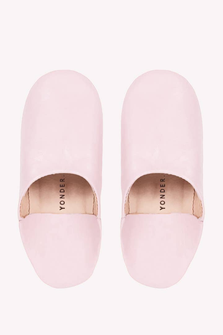 Leather babouche slippers