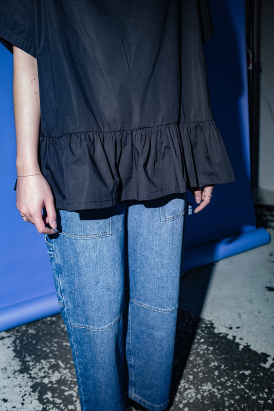 Blue denim sunny pants